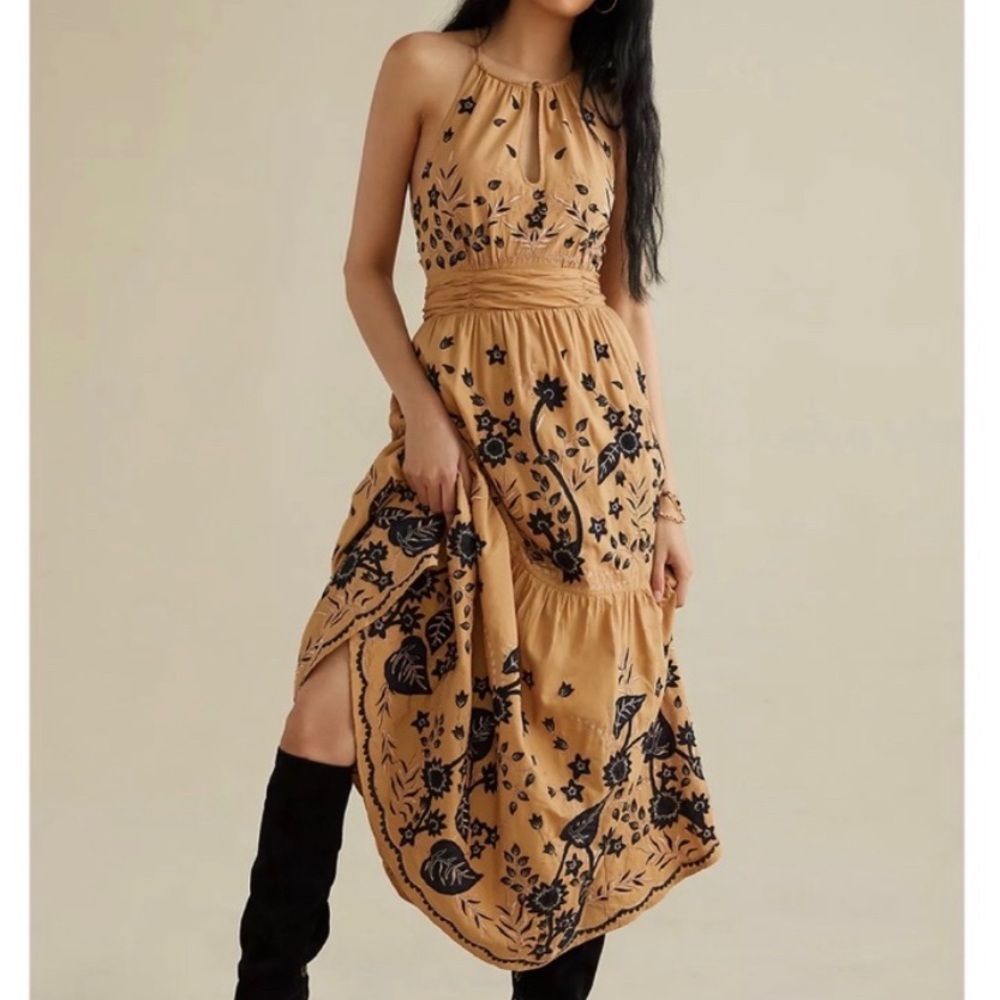 MAEVE VERUSCHKA EMBROIDERED MAXI DRESS - NWOT
